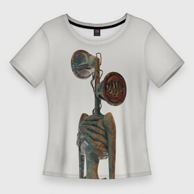 Женская футболка 3D Slim с принтом СИРЕНОГОЛОВЫЙ  ХОРРОР в Санкт-Петербурге,  |  | siren head | гуманоид | игра | монстр | сиреноголовый | существо | хоррор