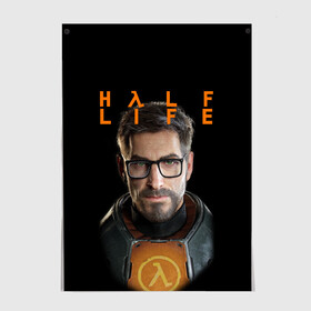 Постер с принтом HALF-LIFE | FREEMAN | ФРИМАН (Z) в Санкт-Петербурге, 100% бумага
 | бумага, плотность 150 мг. Матовая, но за счет высокого коэффициента гладкости имеет небольшой блеск и дает на свету блики, но в отличии от глянцевой бумаги не покрыта лаком | aperture laboratories | black mesa | gordon freeman | half life | half life 3 | valve | блэк меса | вэлв | гордон фриман | халф лайф