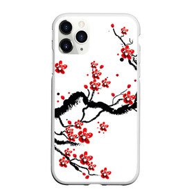 Чехол для iPhone 11 Pro матовый с принтом САКУРА ЦВЕТЁТ И БЛАГАУХАЕТ в Санкт-Петербурге, Силикон |  | Тематика изображения на принте: ветвь | дерево | сакура | цветы | япония