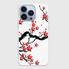Чехол для iPhone 13 Pro с принтом САКУРА ЦВЕТЁТ И БЛАГАУХАЕТ в Санкт-Петербурге,  |  | Тематика изображения на принте: ветвь | дерево | сакура | цветы | япония