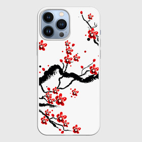 Чехол для iPhone 13 Pro Max с принтом САКУРА ЦВЕТЁТ И БЛАГАУХАЕТ в Санкт-Петербурге,  |  | Тематика изображения на принте: ветвь | дерево | сакура | цветы | япония