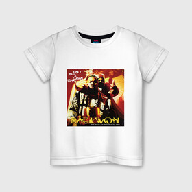 Детская футболка хлопок с принтом Wu-Tang Clan Raekwon в Санкт-Петербурге, 100% хлопок | круглый вырез горловины, полуприлегающий силуэт, длина до линии бедер | wu | wu tang | wu tang clan | ву | ву танг | ву танг клан | ву тэнг | ву тэнг клан