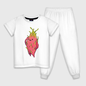 Детская пижама хлопок с принтом Драконья ягода в Санкт-Петербурге, 100% хлопок |  брюки и футболка прямого кроя, без карманов, на брюках мягкая резинка на поясе и по низу штанин
 | арт | дракон | драконий фрукт | драконья ягода | мило | милота | рисунок | свежие фрукты | свежий продукт | свежий фрукт | таиланд | тропики | тропическая ягода | фрукт | фрукты