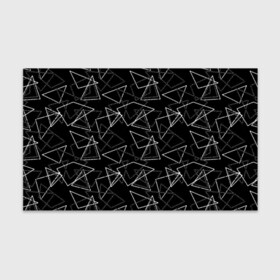 Бумага для упаковки 3D с принтом Черно-белый геометрический  в Санкт-Петербурге, пластик и полированная сталь | круглая форма, металлическое крепление в виде кольца | абстрактный | геометрические фигуры | монохромный | мужской | треугольники | черный и белый | черный фон