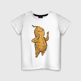 Детская футболка хлопок с принтом Арахис в Санкт-Петербурге, 100% хлопок | круглый вырез горловины, полуприлегающий силуэт, длина до линии бедер | арахис | арт | мило | милота | орех | орехи | рисунок | свежие орехи | свежий орех | свежий продукт
