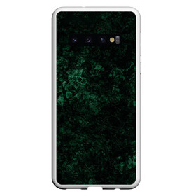 Чехол для Samsung Galaxy S10 с принтом Темно-зеленый мраморный узор  в Санкт-Петербурге, Силикон | Область печати: задняя сторона чехла, без боковых панелей | абстрактный | велюровый | зеленый | каменный | мрамор | современный | текстура камня | темный зеленый