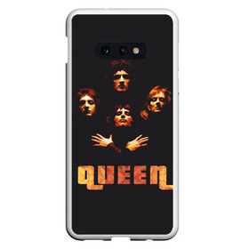 Чехол для Samsung S10E с принтом Queen в Санкт-Петербурге, Силикон | Область печати: задняя сторона чехла, без боковых панелей | freddie mercury | queen | полигональная | рок | рок группа | рок музыка | фредди меркьюри