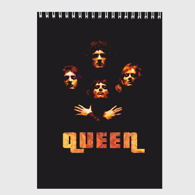 Скетчбук с принтом Queen в Санкт-Петербурге, 100% бумага
 | 48 листов, плотность листов — 100 г/м2, плотность картонной обложки — 250 г/м2. Листы скреплены сверху удобной пружинной спиралью | freddie mercury | queen | полигональная | рок | рок группа | рок музыка | фредди меркьюри