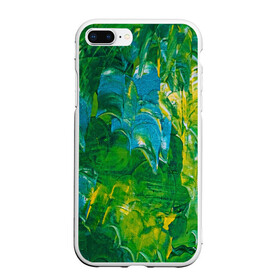 Чехол для iPhone 7Plus/8 Plus матовый с принтом Я вижу в Санкт-Петербурге, Силикон | Область печати: задняя сторона чехла, без боковых панелей | Тематика изображения на принте: абстрактный лес | абстракция | гуашь | зеленое море | зелень | краски | лес | мазки | художества | художник | я вижу