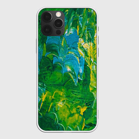 Чехол для iPhone 12 Pro с принтом Я вижу в Санкт-Петербурге, силикон | область печати: задняя сторона чехла, без боковых панелей | Тематика изображения на принте: абстрактный лес | абстракция | гуашь | зеленое море | зелень | краски | лес | мазки | художества | художник | я вижу