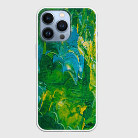 Чехол для iPhone 13 Pro с принтом Я вижу в Санкт-Петербурге,  |  | Тематика изображения на принте: абстрактный лес | абстракция | гуашь | зеленое море | зелень | краски | лес | мазки | художества | художник | я вижу