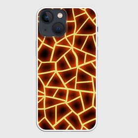 Чехол для iPhone 13 mini с принтом Огненная геометрия в Санкт-Петербурге,  |  | 3д | abstract | fire | flame | geometry stripes | neon | polygonal | абстрактная геометрия | геометрические фигуры | линии | мозаика | неон | огонь | орнамент | пламя | полигон | полосы | светящиеся | текстура | треугольники