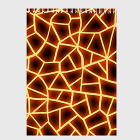 Скетчбук с принтом Огненная геометрия в Санкт-Петербурге, 100% бумага
 | 48 листов, плотность листов — 100 г/м2, плотность картонной обложки — 250 г/м2. Листы скреплены сверху удобной пружинной спиралью | Тематика изображения на принте: 3д | abstract | fire | flame | geometry stripes | neon | polygonal | абстрактная геометрия | геометрические фигуры | линии | мозаика | неон | огонь | орнамент | пламя | полигон | полосы | светящиеся | текстура | треугольники