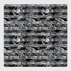 Магнитный плакат 3Х3 с принтом Черно -белый полосатый узор в Санкт-Петербурге, Полимерный материал с магнитным слоем | 9 деталей размером 9*9 см | абстрактный | молодежный | монохромный | полосатый узор | полосы | современный | черный и белый