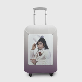 Чехол для чемодана 3D с принтом Майкл Джексон навсегда в Санкт-Петербурге, 86% полиэфир, 14% спандекс | двустороннее нанесение принта, прорези для ручек и колес | forever young | michael jackson | король | майкл джексон | поп музыка
