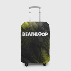 Чехол для чемодана 3D с принтом Deathloop - Hyperbeast в Санкт-Петербурге, 86% полиэфир, 14% спандекс | двустороннее нанесение принта, прорези для ручек и колес | death | deathloop | game | games | hyperbeast | loop | дэслуп | дэт | дэтлуп | знак | игра | игры | лого | луп | мертвая | пелтя | символ