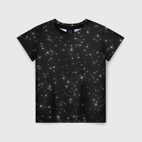 Детская футболка 3D с принтом Звезды в Санкт-Петербурге, 100% гипоаллергенный полиэфир | прямой крой, круглый вырез горловины, длина до линии бедер, чуть спущенное плечо, ткань немного тянется | astronomy | flicker | shine | sky | space | star | starry sky | stars | астрономия | звезда | звездное небо | звездочка | звездочки | звезды | космос | мерцание | мерцающая звезда | мерцающие звезды | небо | сияние