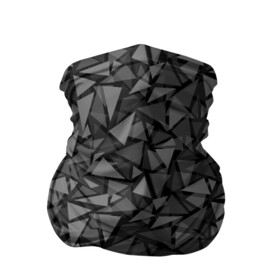 Бандана-труба 3D с принтом Геометрический серый узор  в Санкт-Петербурге, 100% полиэстер, ткань с особыми свойствами — Activecool | плотность 150‒180 г/м2; хорошо тянется, но сохраняет форму | абстрактный | геометрический | мозаика | серый | современный | темный серый | черно белый