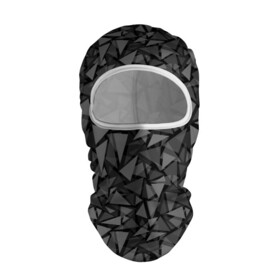 Балаклава 3D с принтом Геометрический серый узор  в Санкт-Петербурге, 100% полиэстер, ткань с особыми свойствами — Activecool | плотность 150–180 г/м2; хорошо тянется, но при этом сохраняет форму. Закрывает шею, вокруг отверстия для глаз кайма. Единый размер | абстрактный | геометрический | мозаика | серый | современный | темный серый | черно белый