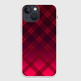 Чехол для iPhone 13 mini с принтом Геометрический абстрактный узо в Санкт-Петербурге,  |  | абстрактный | геометрический | градиентный | клетчатый | красный | красный в клетку | плед | темный красный