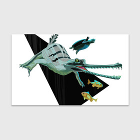 Бумага для упаковки 3D с принтом Крокодильчик в Санкт-Петербурге, пластик и полированная сталь | круглая форма, металлическое крепление в виде кольца | арт | гавиаловый крокодил | дикие животные | дикие звери | животное | животные | крокодил | природа | рисунок | рыба | рыбы | черепаха | черепашка