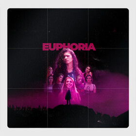 Магнитный плакат 3Х3 с принтом Euphoria team в Санкт-Петербурге, Полимерный материал с магнитным слоем | 9 деталей размером 9*9 см | euphoria | serial | джулс | зендея | ру беннетт | сериал | сериалы | хантер шефер | эйфория