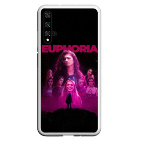 Чехол для Honor 20 с принтом Euphoria team в Санкт-Петербурге, Силикон | Область печати: задняя сторона чехла, без боковых панелей | euphoria | serial | джулс | зендея | ру беннетт | сериал | сериалы | хантер шефер | эйфория