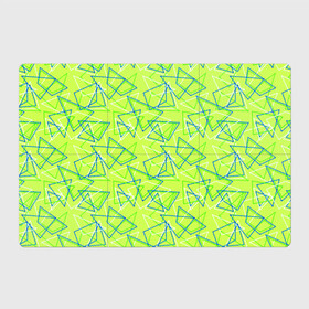 Магнитный плакат 3Х2 с принтом Абстрактный неоновый зеленый в Санкт-Петербурге, Полимерный материал с магнитным слоем | 6 деталей размером 9*9 см | абстрактный | геометрический | детский | зеленый | летний | неоновый | ретро | треугольники