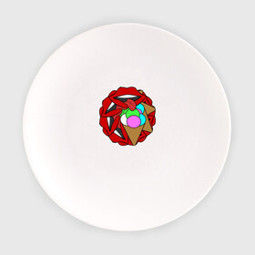 Тарелка с принтом Круговорот губ в Санкт-Петербурге, фарфор | диаметр - 210 мм
диаметр для нанесения принта - 120 мм | абстракция | губы | еда | мороженое | психоделика