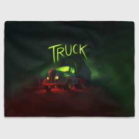 Плед 3D с принтом Truck neon в Санкт-Петербурге, 100% полиэстер | закругленные углы, все края обработаны. Ткань не мнется и не растягивается | Тематика изображения на принте: truck | trucks | грузовик | грузовики | дальнобои | дальнобой | дальнобойщик | фура | фуры