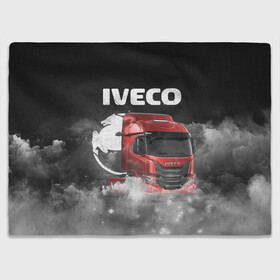 Плед 3D с принтом Iveco truck в Санкт-Петербурге, 100% полиэстер | закругленные углы, все края обработаны. Ткань не мнется и не растягивается | Тематика изображения на принте: iveco | iveco truck | iveco грузовик | truck | trucks | грузовик | грузовики | дальнобои | дальнобой | дальнобойщик | ивеко | ивеко грузовик | фура | фуры