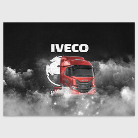 Поздравительная открытка с принтом Iveco truck в Санкт-Петербурге, 100% бумага | плотность бумаги 280 г/м2, матовая, на обратной стороне линовка и место для марки
 | Тематика изображения на принте: iveco | iveco truck | iveco грузовик | truck | trucks | грузовик | грузовики | дальнобои | дальнобой | дальнобойщик | ивеко | ивеко грузовик | фура | фуры
