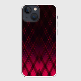 Чехол для iPhone 13 mini с принтом Геометрический градиентный фон в Санкт-Петербурге,  |  | абстрактный | вишневый | геометрический | градиентный | клетка | красный | модный | плед | современный