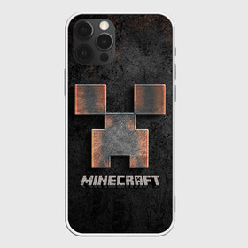 Чехол для iPhone 12 Pro с принтом MINECRAFT TEXTURE IRON в Санкт-Петербурге, силикон | область печати: задняя сторона чехла, без боковых панелей | Тематика изображения на принте: creeper | game | minecraft | железо | игра | компьютерная | крипер | криппер | майн | майнкрафт | текстура