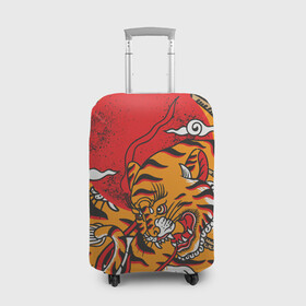 Чехол для чемодана 3D с принтом Год тигра в Санкт-Петербурге, 86% полиэфир, 14% спандекс | двустороннее нанесение принта, прорези для ручек и колес | год  тигра | дикий | звери | кошки | полосы | тигр | тигровые мотивы | хищник