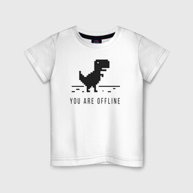 Детская футболка хлопок с принтом Programm v 1.0 в Санкт-Петербурге, 100% хлопок | круглый вырез горловины, полуприлегающий силуэт, длина до линии бедер | chrome | code | programmer | динозавр | код | кодить | программист