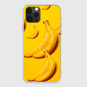 Чехол для iPhone 12 Pro с принтом Банановый рай в Санкт-Петербурге, силикон | область печати: задняя сторона чехла, без боковых панелей | Тематика изображения на принте: банановый | бананы | желтый | кожура | фрукты