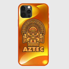 Чехол для iPhone 12 Pro с принтом Aztec Ацтеки в Санкт-Петербурге, силикон | область печати: задняя сторона чехла, без боковых панелей | ацтеки | ацтекская империя | индеец | индейцы | символ | фигурка