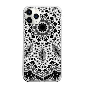 Чехол для iPhone 11 Pro матовый с принтом Черно-белый орнамент  в Санкт-Петербурге, Силикон |  | калейдоскоп | круглый орнамент | орнамент | серый | серый и черный | современный | черно белый