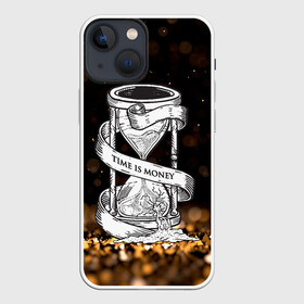 Чехол для iPhone 13 mini с принтом Время   деньги в Санкт-Петербурге,  |  | богатство | время | деньги | песочные часы | таймер | часы