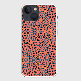 Чехол для iPhone 13 mini с принтом Леопардовый принт на розовом в Санкт-Петербурге,  |  | абстракция | африканский | леопардовые пятна | леопардовый принт | розовый | сафари