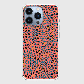 Чехол для iPhone 13 Pro с принтом Леопардовый принт на розовом в Санкт-Петербурге,  |  | абстракция | африканский | леопардовые пятна | леопардовый принт | розовый | сафари