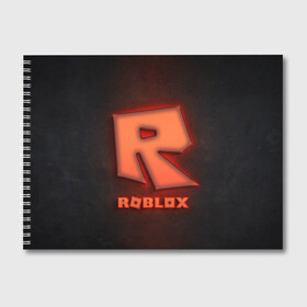 Альбом для рисования с принтом ROBLOX NEON RED в Санкт-Петербурге, 100% бумага
 | матовая бумага, плотность 200 мг. | neon | roblox | игра | компьютерная игра | логотип | неон | онлайн | онлайн игра | роблакс | роблокс