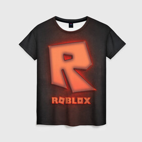 Женская футболка 3D с принтом ROBLOX NEON RED в Санкт-Петербурге, 100% полиэфир ( синтетическое хлопкоподобное полотно) | прямой крой, круглый вырез горловины, длина до линии бедер | neon | roblox | игра | компьютерная игра | логотип | неон | онлайн | онлайн игра | роблакс | роблокс