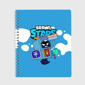 Тетрадь с принтом Ash Brawl Stars Эш  в Санкт-Петербурге, 100% бумага | 48 листов, плотность листов — 60 г/м2, плотность картонной обложки — 250 г/м2. Листы скреплены сбоку удобной пружинной спиралью. Уголки страниц и обложки скругленные. Цвет линий — светло-серый
 | ash | brawl | brawl stars | brawlstars | brawl_stars | аш | бравл | бравлстарс | эш