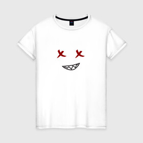 Женская футболка хлопок с принтом До безумия весело FCS в Санкт-Петербурге, 100% хлопок | прямой крой, круглый вырез горловины, длина до линии бедер, слегка спущенное плечо | fcs | tik tok | весело | мимика | смайлик | тик ток | улыбка