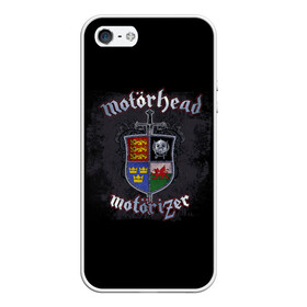 Чехол для iPhone 5/5S матовый с принтом Shield of Motorhead в Санкт-Петербурге, Силикон | Область печати: задняя сторона чехла, без боковых панелей | alternative | metall | motorhead | music | rock | альтернатива | металл | моторхед | моторхэд | музыка | рок