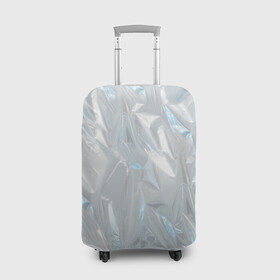 Чехол для чемодана 3D с принтом Голографическая текстура в Санкт-Петербурге, 86% полиэфир, 14% спандекс | двустороннее нанесение принта, прорези для ручек и колес | голографическая | голография | метал | паттерн | текстура | текстура метала | тренд | фольга