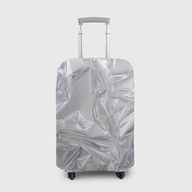 Чехол для чемодана 3D с принтом Голографичная фольга в Санкт-Петербурге, 86% полиэфир, 14% спандекс | двустороннее нанесение принта, прорези для ручек и колес | голографическая | голография | метал | паттерн | текстура | текстура метала | тренд | фольга