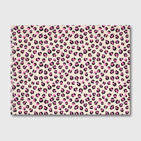 Альбом для рисования с принтом Леопардовый принт розовый в Санкт-Петербурге, 100% бумага
 | матовая бумага, плотность 200 мг. | бежевый | леопард | леопардовый принт | молочный цвет | пятнистый | розовый